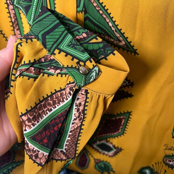 Just Cavalli Boho Paisley Lace Detailed Long Sleeve Blouse Women's Size 44 Large - Picture 6 of 8